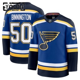 Jordan Maillot de Hockey St. Louis Blues Fanatics Premium Binnington 2024-25 Bleu Domicile - Enfant